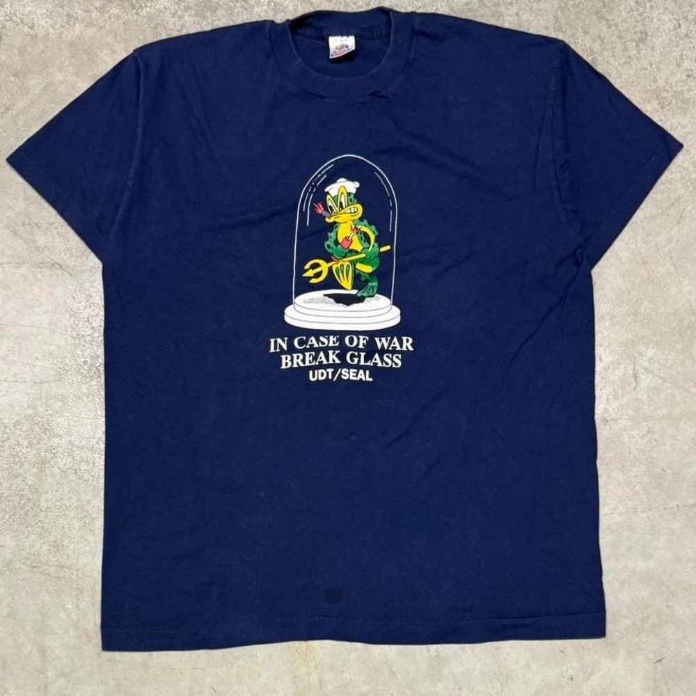 Navy Seals Vintage 90s In Case of War Dinosaurs Shirt